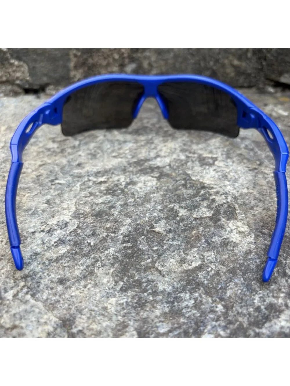 Blue Wrap Around Sport Sunglasses UV Shield Running Cycling Eyewear Speed Dealer